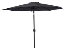 Parasol m/krank og tilt sort Ø300 x H247 cm - Sunlife